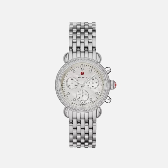 Used Michele CSX 36 Diamond Watch plus brand new Black alligator straps - Picture 1 of 6